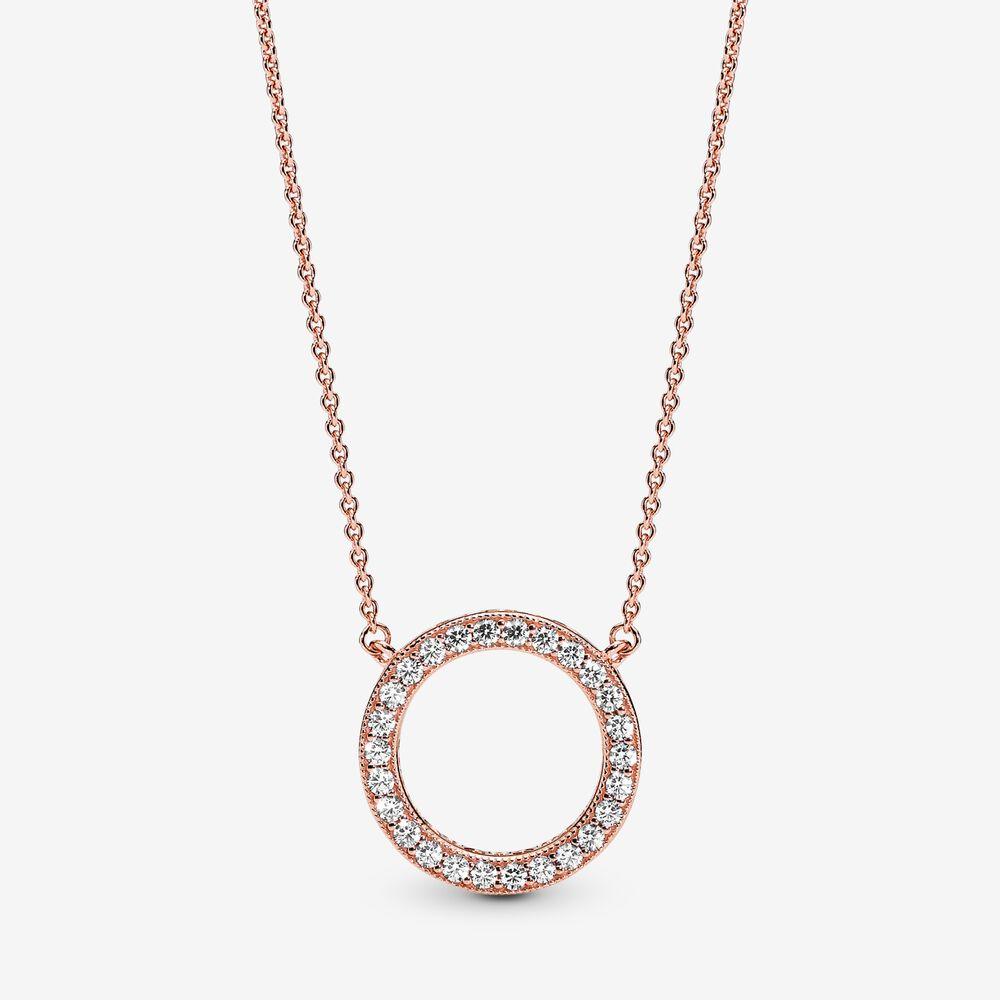 Collier Pandora Femme Cercle Étincelant Or Rose – GIOIELLERIA PACELLI