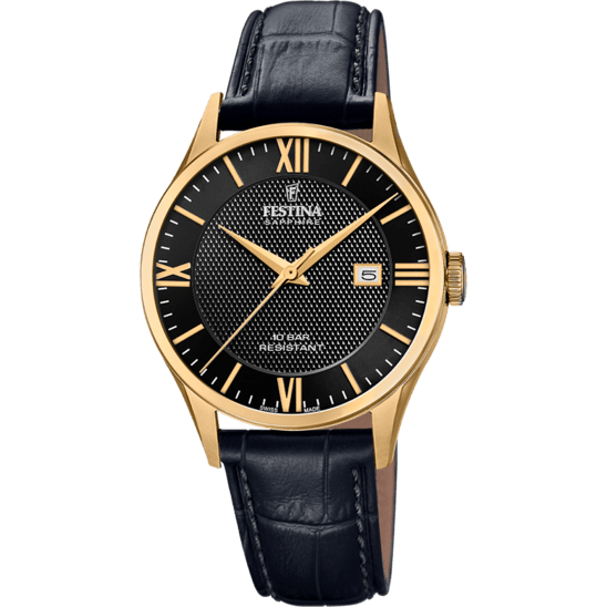 Orologio Analogico Orologio Festina Uomo Cinturino Pelle