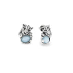 Orecchini blue jaguar Orecchini in Argento 925, madreperla e quarzo