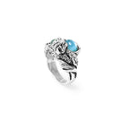 Anello blue jaguar Anello in Argento 925, madreperla e quarzo