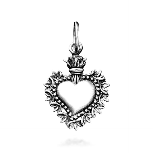 Charm Cuore Votivo Foglie