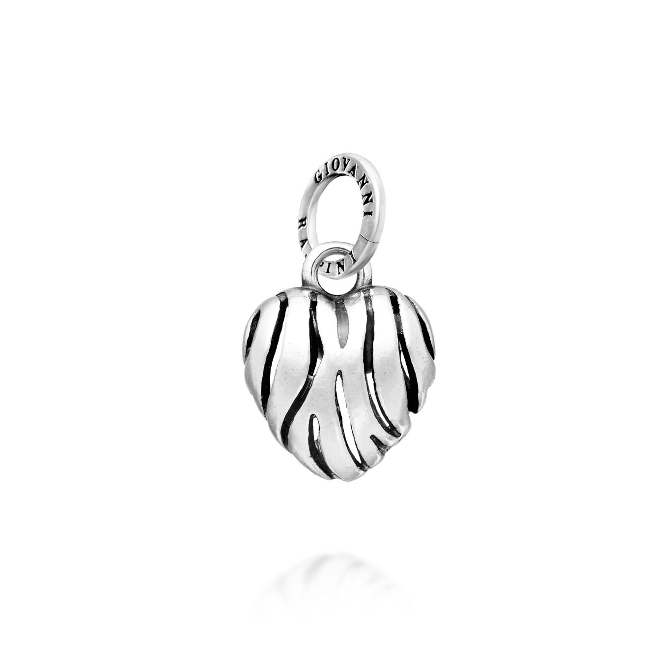 Charm Cuore Zebra Charm in Agento 925