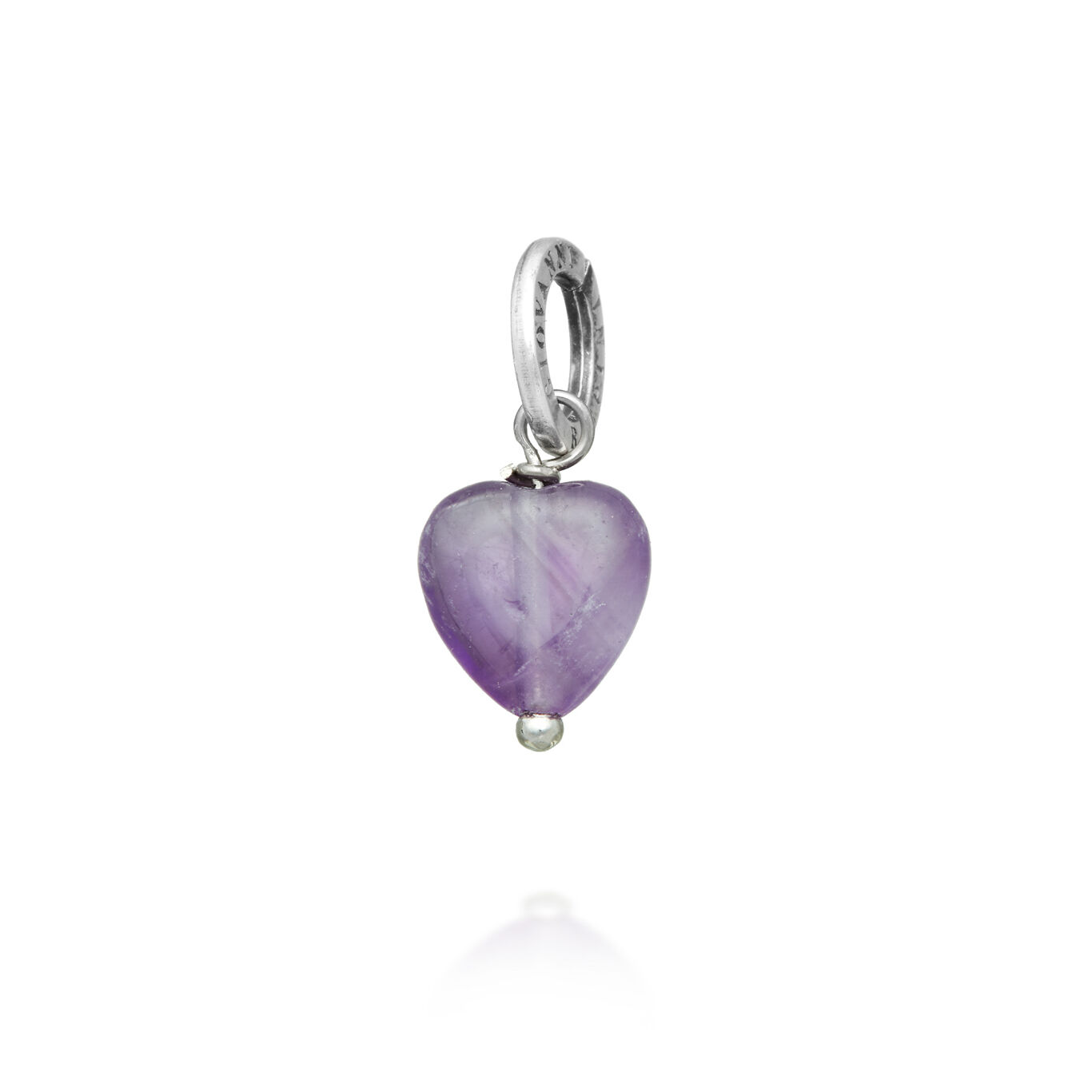 Charm Cuore Ametista Charm in Argento 925 e ametista