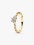Anello Fiore Luminoso Finitura in Oro