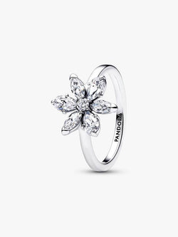 Anello Herbarium Fiore Luminoso Argento Sterling 925