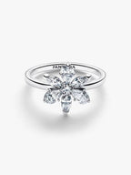 Anello Herbarium Fiore Luminoso Argento Sterling 925