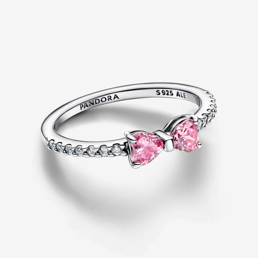 Anello Fiocco Luminoso Rosa