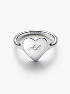 Anello Cuore da incidere Argento Sterling 925