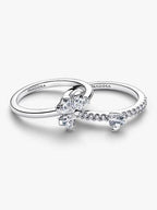 Anello Quadrifoglio Luminoso Divisibile Argento Sterling 925