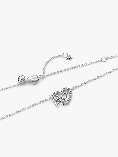 Collana Cuore e Farfalla Argento Sterling 925