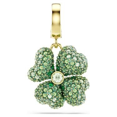 Charm Idyllia Quadrifoglio Verde Placcato color oro - CHARM