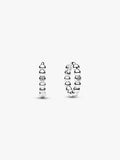 Orecchini Cerchi Piccoli Sfere con punto luce Argento Sterling 925