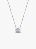 Collana Quadrifoglio Luminoso Argento Sterling 925
