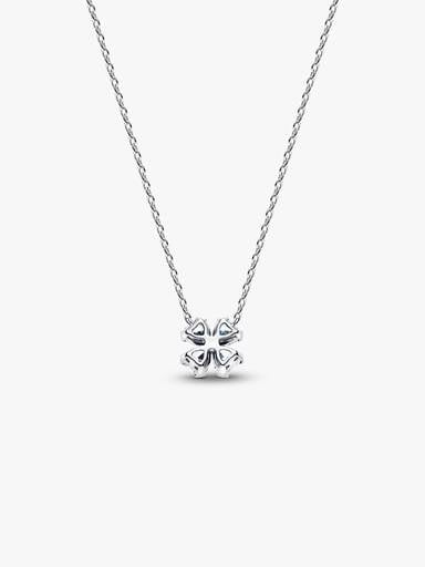 Collana Quadrifoglio Luminoso Argento Sterling 925