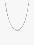 Collana Catenina Corda Intrecciata Argento Sterling 925