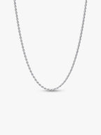 Collana Catenina Corda Intrecciata Argento Sterling 925