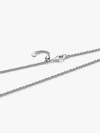 Collana Catenina Corda Intrecciata Argento Sterling 925