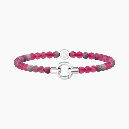 Bracciale MAMANONMAMA Agata fucsia striata