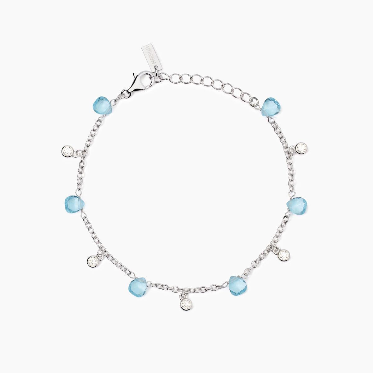 Bracciale con elementi in glass azzurro BEAUTY CODE