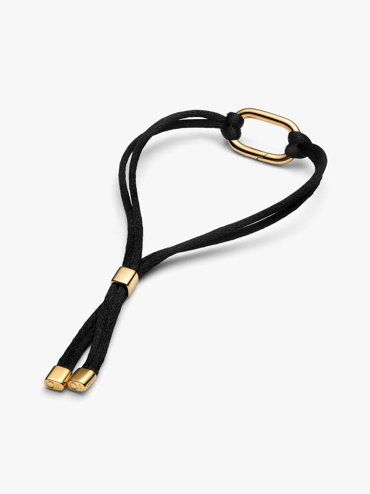 Bracciale Regolabile Cordino Nero con Link Apribile Pandora ME Esclusiva lega metallica rifinita in Oro