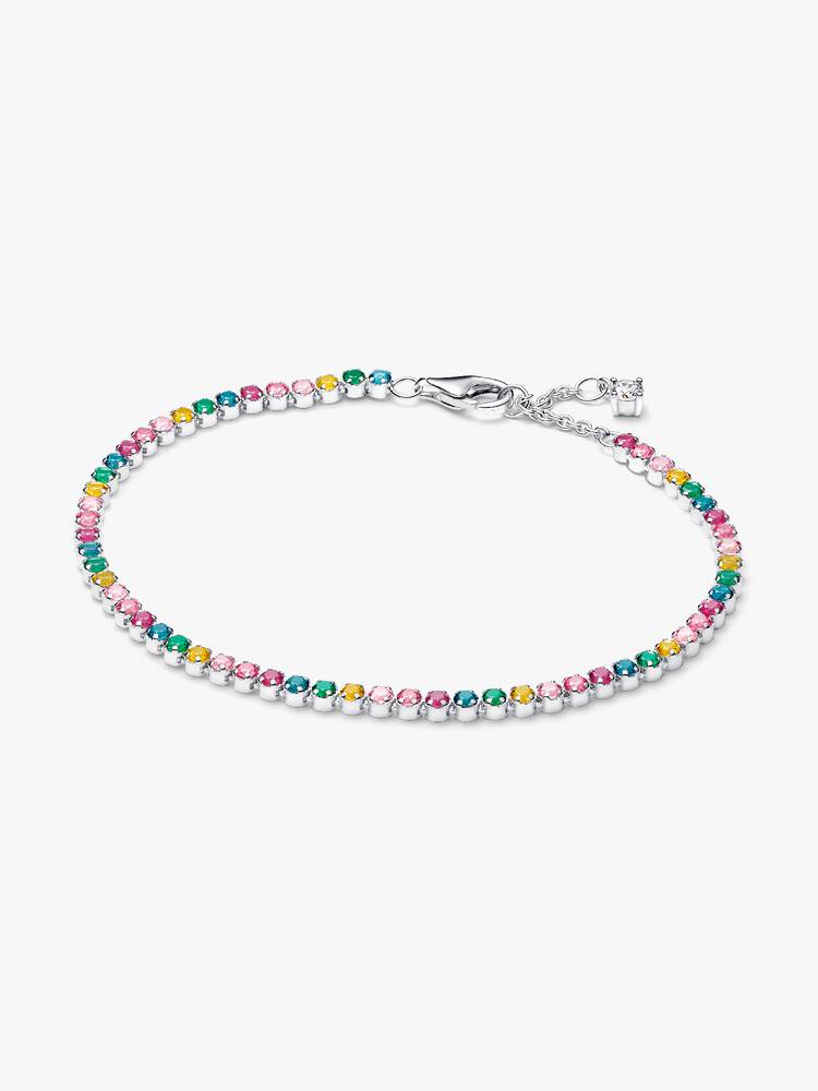 Bracciale Tennis Multicolore Argento Sterling 925