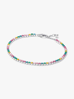 Bracciale Tennis Multicolore Argento Sterling 925