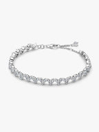 Bracciale Cuori con Tre Pietre Argento Sterling 925