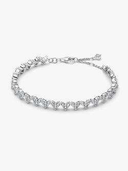 Bracciale Cuori con Tre Pietre Argento Sterling 925