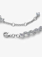 Bracciale Cuori con Tre Pietre Argento Sterling 925