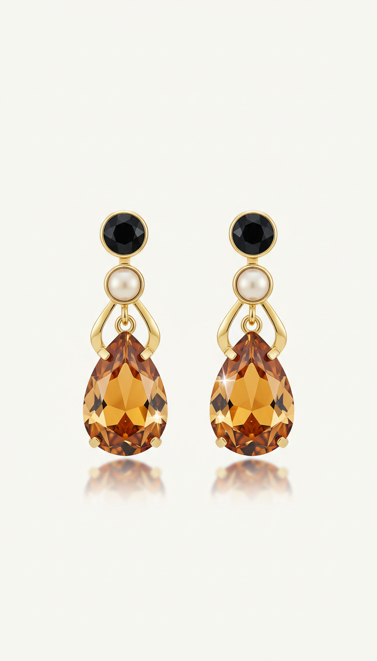 Orecchini pendenti cristalli Swarovski