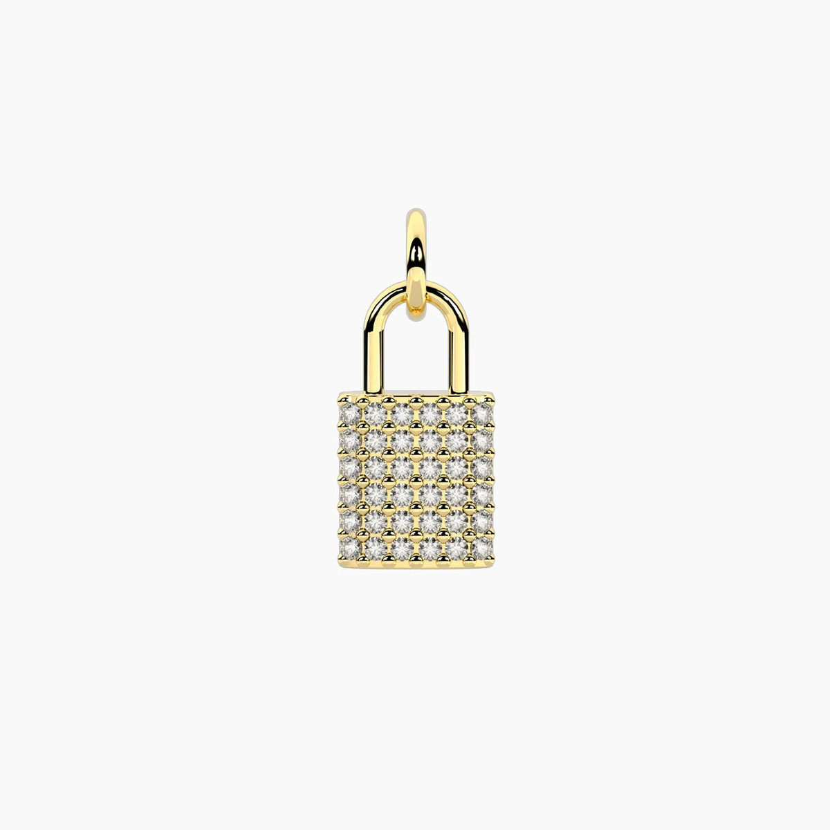 BY YOU COLLECTION | SYMBOLS  Ciondolo lucchetto in acciaio dorato con cristalli LUCCHETTO PAVÉ