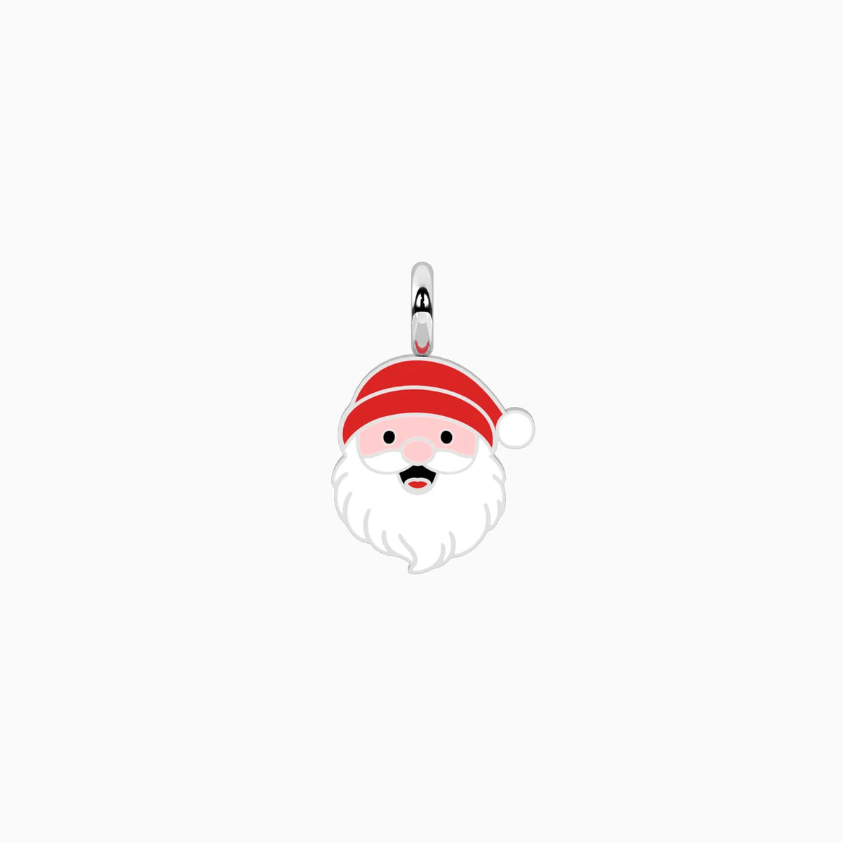 Ciondolo Babbo Natale in acciaio smaltato SANTA CLAUS