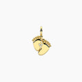BY YOU COLLECTION | SYMBOLS  Ciondolo piedini in acciaio dorato con cristalli PIEDINI