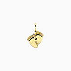BY YOU COLLECTION | SYMBOLS  Ciondolo piedini in acciaio dorato con cristalli PIEDINI