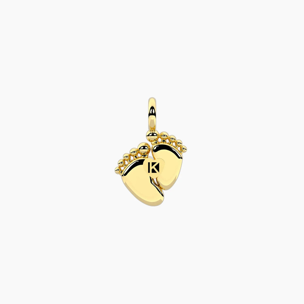 BY YOU COLLECTION | SYMBOLS  Ciondolo piedini in acciaio dorato con cristalli PIEDINI
