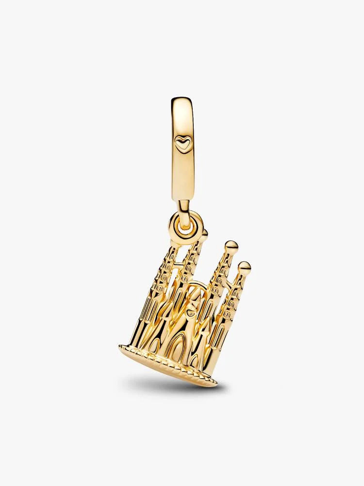 Charm Pendente Sagrada Família di Barcellona Ricoperto in oro 14k"