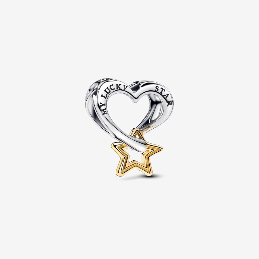 Charm Openwork Cuore e Stella "My Lucky Star"