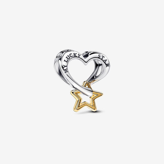 Charm Openwork Cuore e Stella "My Lucky Star"