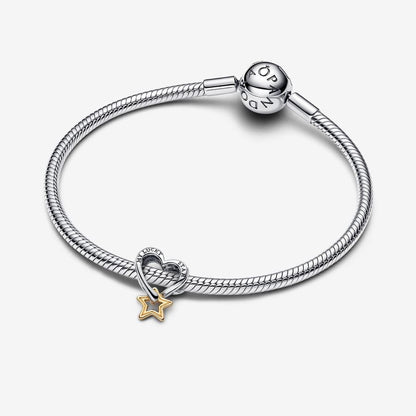 Charm Openwork Cuore e Stella "My Lucky Star"