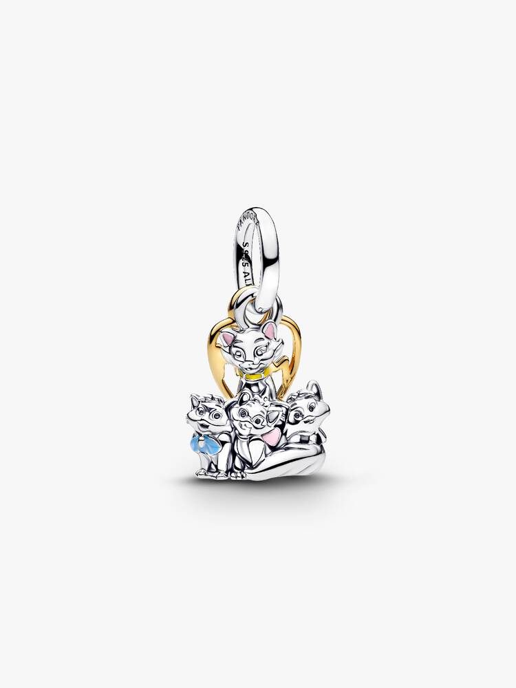 Disney, Gli Aristogatti, Duchessa e i suoi gattini Argento Sterling 925, Esclusiva lega metallica rifinita in Oro