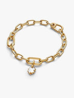 Charm Mini Pendente Quadrifoglio Bianco Pandora ME Finitura in Oro