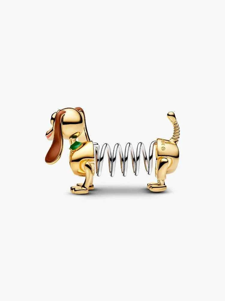 Disney Pixar, Toy Story, Slinky Argento Sterling 925, Esclusiva lega metallica rifinita in Oro