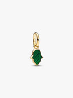 Charm Mini Pendente Mano di Fatima Verde Pandora ME Esclusiva lega metallica rifinita in Oro