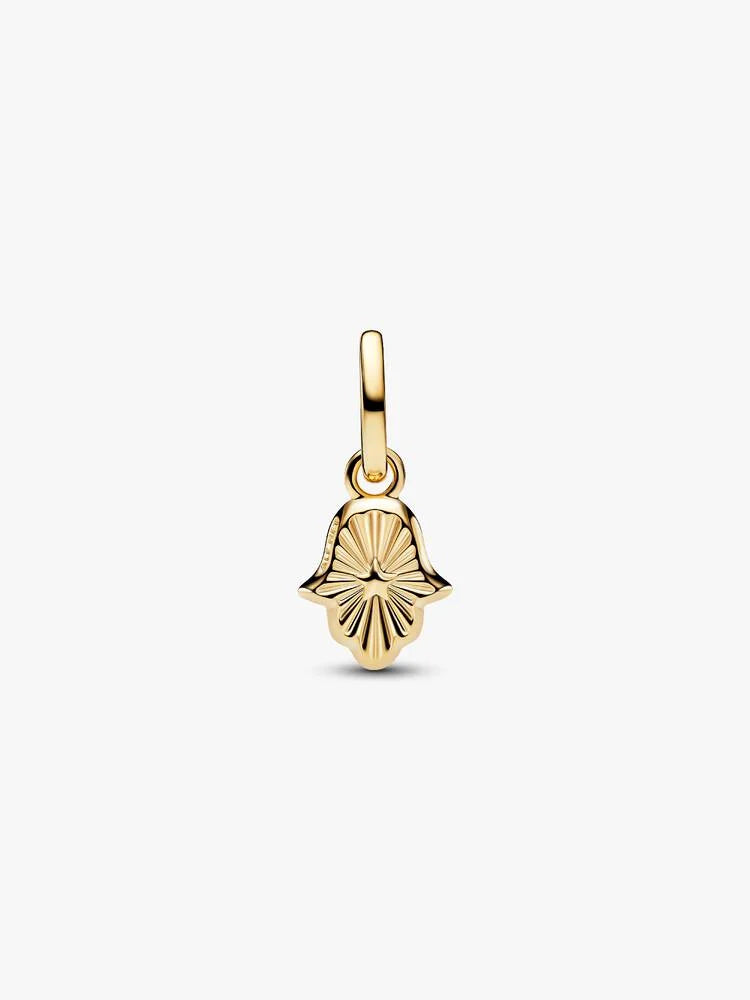 Charm Mini Pendente Mano di Fatima Verde Pandora ME Esclusiva lega metallica rifinita in Oro
