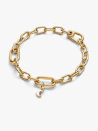 Charm Mini Pendente Luna Crescente Bianca Pandora ME Esclusiva lega metallica rifinita in Oro