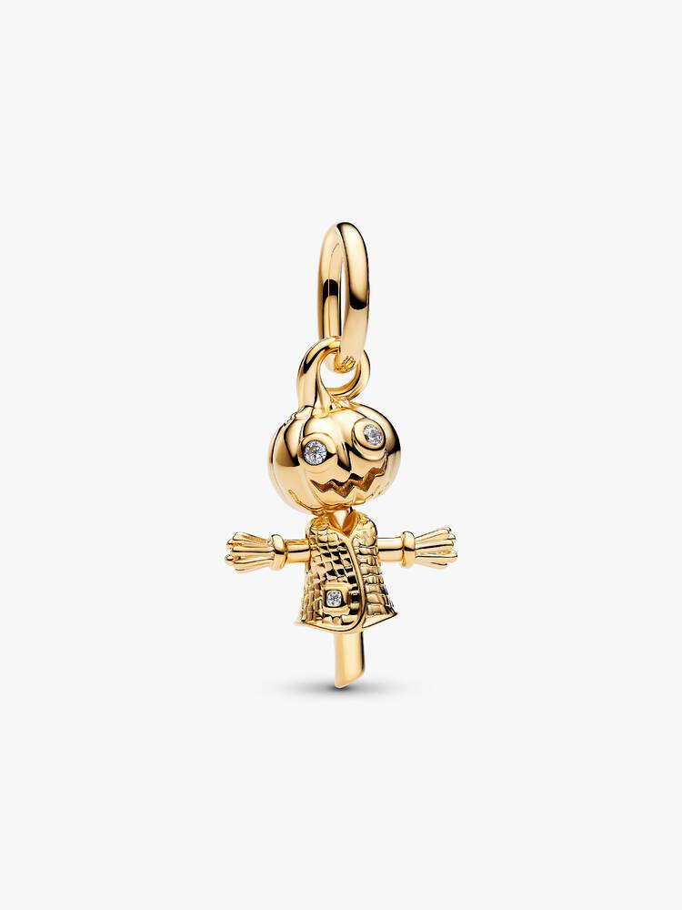 Charm Pendente Zucca Spaventapasseri Esclusiva lega metallica rifinita in Oro