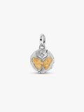Charm Medallion Farfalla "Somniare Aude" Argento Sterling 925, Esclusiva lega metallica rifinita in Oro