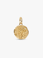 Charm Medallion Spiga di Grano "Virtus Vera Prosperitas" Esclusiva lega metallica rifinita in Oro