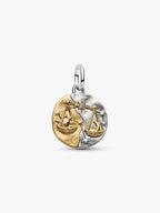 Charm Medallion Bilancia Argento Sterling 925, Esclusiva lega metallica rifinita in Oro