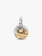 Charm Medallion Cancro Argento Sterling 925, Esclusiva lega metallica rifinita in Oro
